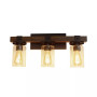 Elegant Designs Industrial Rustic Lantern Restored Wood Look 3 Light Bath Vanity