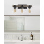 Elegant Designs Industrial Rustic Lantern Restored Wood Look 3 Light Bath Vanity
