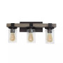 Elegant Designs Industrial Rustic Lantern Restored Wood Look 3 Light Bath Vanity