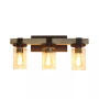 Elegant Designs Industrial Rustic Lantern Restored Wood Look 3 Light Bath Vanity
