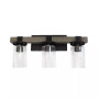 Elegant Designs Industrial Rustic Lantern Restored Wood Look 3 Light Bath Vanity
