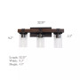 Elegant Designs Industrial Rustic Lantern Restored Wood Look 3 Light Bath Vanity