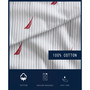 Audley Stripe Cotton Percale 3-Piece Sheet Set, Twin