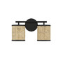 Jaylar 2-Light Bathroom Vanity Light in Matte Black