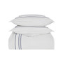 Alden White Embroidered 3-Piece Duvet Cover Set, Full/Queen