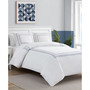 Alden White Embroidered 3-Piece Duvet Cover Set, Full/Queen
