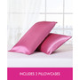 2 Piece Solid Satin Pillowcase Set, 20" x 30", Standard