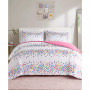 Janie Rainbow Iridescent Metallic Dot 3-Piece Duvet Cover Set, Twin/Twin XL
