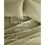 Expressed In Embossed by The Home Collection Striped 4 Piece Bed Sheet Set, Full