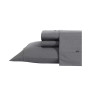 Solid Cotton Percale 3-Piece Sheet Set, Twin