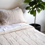 French Linen Box Stitch Quilt - Full/Queen
