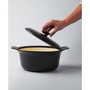 Ron Black Cast Iron 4.4 Qt. Covered Stockpot