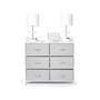6-Drawer Charging Storage Unit, Features 2 USB Ports and 1 Outlet