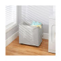 Divided Laundry Hamper Basket with Lid, Fabric Handles