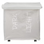 Divided Laundry Hamper Basket with Lid, Fabric Handles