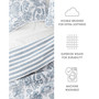 All Season 2 Piece Jacobean and Stripe Reversible Quilt Set, Twin/Twin XL