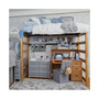 4-Drawer Charging Storage Unit, Features 2 USB Ports and 1 Outlet