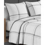 Fleetville Grey Cotton Reversible 2 Piece Quilt Set, Twin