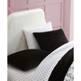 Solid Black Faux Fur 2 Piece Duvet Cover Set, Twin