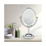 Double-Sided Lighted Oval Mirror