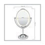 Double-Sided Lighted Oval Mirror