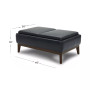 Jollene Leather Ottoman with Wood Trays, Created for Macy's