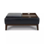 Jollene Leather Ottoman with Wood Trays, Created for Macy's