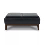 Jollene Leather Ottoman with Wood Trays, Created for Macy's