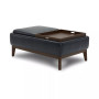 Jollene Leather Ottoman with Wood Trays, Created for Macy's