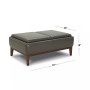Jollene Leather Ottoman with Wood Trays, Created for Macy's