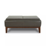Jollene Leather Ottoman with Wood Trays, Created for Macy's