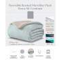 Reversible Brushed Microfiber Plush Down-Alternative Comforter 3 Piece Set - Twin