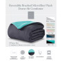 Reversible Brushed Microfiber Plush Down-Alternative Comforter 3 Piece Set - Twin