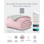 Reversible Brushed Microfiber Plush Down-Alternative Comforter 3 Piece Set - Twin