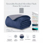 Reversible Brushed Microfiber Plush Down-Alternative Comforter 3 Piece Set - Twin