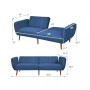 Convertible Futon Sofa Bed Adjustable Couch Sleeper
