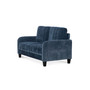 Everly Blue Velvet Loveseat