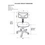 Techni Mobili Mesh Task Office Chair