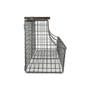 Vintage-like Living Wall Mount Double Storage Bin with Wood Shelf