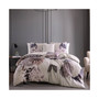 Bloom Purple Bedding 100% Cotton 230 Thread Count 5-Piece King Size Reversible Comforter Set