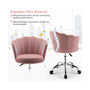 Velvet Petal Shell Office Chair Adjustable Swivel