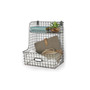 Vintage-like Living Wall Mount Storage Bin with Shelf