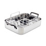 5-Ply Clad Stainless Steel 15" x 11.5" Roaster with Removable Rack