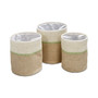 Small Nesting Paper Straw Baskets with Handles, Set of 3