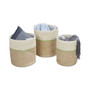 Small Nesting Paper Straw Baskets with Handles, Set of 3