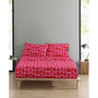 Mini Unikko Cotton 200-Thread Count 3-Pc. Red Floral Twin XL Sheet Set