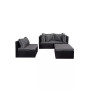 4-Piece Outdoor Patio Sofa Sectional Set with Ottoman
