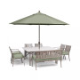 Wayland Outdoor Aluminum 8-Pc. Dining Set (64" Square Dining Table, 6 Dining Chairs & 1 Bench), Created for Macy's