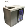 Outdoor Kitchen Stainless Steel Sink and Fridge