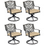 Set of 4 Park Gate Cast Aluminum Outdoor Dining Swivel Rockers, Created for Macy's